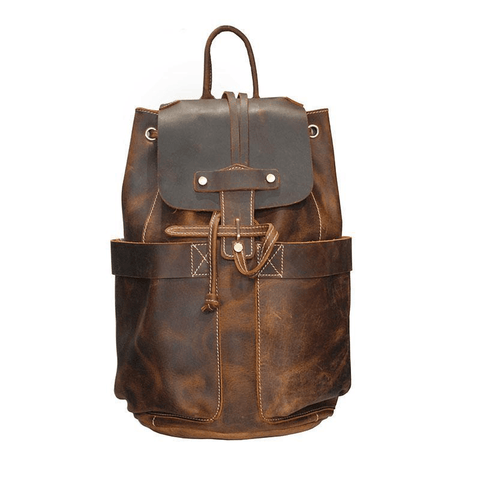 The Olaf Rucksack | Vintage Leather Travel Backpack - Apalipapa