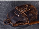 The Olaf Rucksack | Vintage Leather Travel Backpack - Apalipapa