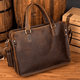 The Viggo Briefcase | Genuine Leather Messenger Bag - Apalipapa