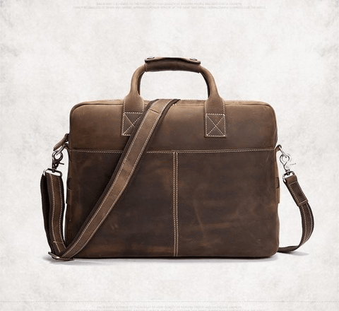 The Welch Briefcase | Vintage Leather Messenger Bag - Apalipapa