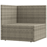 vidaXL 11 Piece Patio Lounge Set with Cushions Gray Poly Rattan - Apalipapa