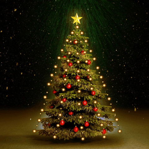 vidaXL Christmas Tree Net Lights with 210 LEDs 82.7" - Apalipapa