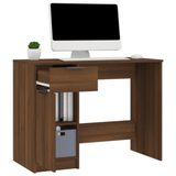 vidaXL Desk Brown Oak 39.4"x19.7"x29.5" Engineered Wood - Apalipapa