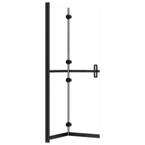 vidaXL Foldable Walk-in Shower Wall Transparent ESG Glass 47.2"x74.8" - Apalipapa