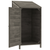 vidaXL Garden Shed Anthracite 21.7"x20.5"x44.1" Solid Wood Fir - Apalipapa