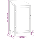 vidaXL Garden Shed Anthracite 21.7"x20.5"x44.1" Solid Wood Fir - Apalipapa