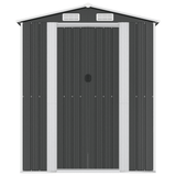 vidaXL Garden Shed Anthracite 75.6"x173.2"x87.8" Galvanized Steel - Apalipapa