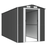 vidaXL Garden Shed Anthracite 75.6"x173.2"x87.8" Galvanized Steel - Apalipapa