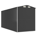 vidaXL Garden Shed Anthracite 75.6"x173.2"x87.8" Galvanized Steel - Apalipapa