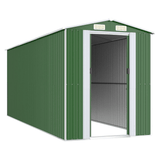 vidaXL Garden Shed Green 75.6"x205.9"x87.8" Galvanized Steel - Apalipapa