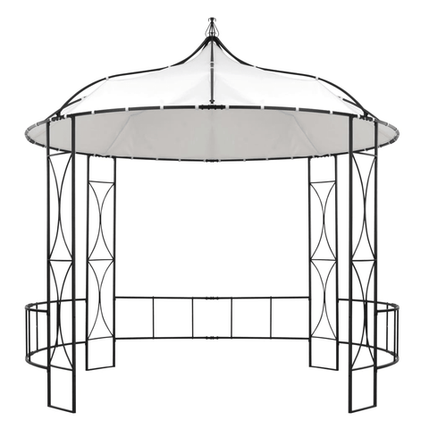 vidaXL Gazebo 118.1"x114.2" White Round - Apalipapa