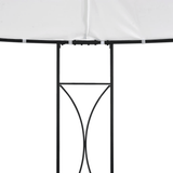 vidaXL Gazebo 118.1"x114.2" White Round - Apalipapa