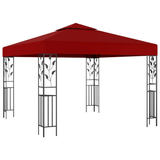 vidaXL Gazebo 9.8'x9.8' Wine Red - Apalipapa