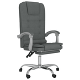 vidaXL Massage Reclining Office Chair Dark Gray Fabric - Apalipapa