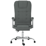 vidaXL Massage Reclining Office Chair Dark Gray Fabric - Apalipapa