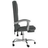 vidaXL Massage Reclining Office Chair Dark Gray Fabric - Apalipapa