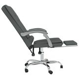 vidaXL Massage Reclining Office Chair Dark Gray Fabric - Apalipapa