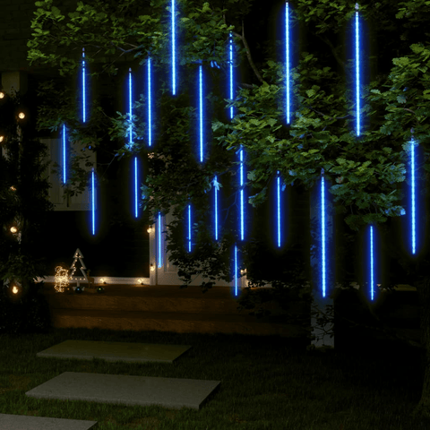 vidaXL Meteor Lights 20 pcs 2 ft Blue 720 LEDs Indoor Outdoor - Apalipapa