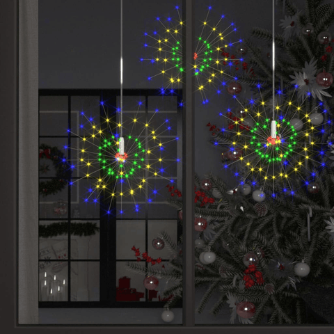 vidaXL Outdoor Christmas Firecrack Lights 4pcs Multicolor 7.9" 560 LEDs - Apalipapa