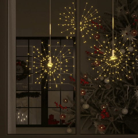 vidaXL Outdoor Christmas Firecrack Lights 4pcs Warm White 7.9" 560 LEDs - Apalipapa