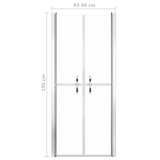 vidaXL Shower Door Clear ESG 37.8"x74.8" - Apalipapa