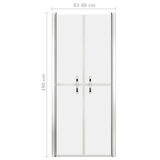 vidaXL Shower Door Frosted ESG 33.9"x74.8" - Apalipapa