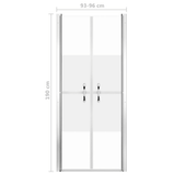 vidaXL Shower Door Half Frosted ESG 37.8"x74.8" - Apalipapa