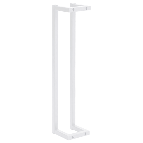 vidaXL Towel Rack White 4.9"x4.9"x23.6" Steel - Apalipapa