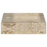 vidaXL Wall-mounted Sink Cream 15"x9.4"x2.6" Marble - Apalipapa