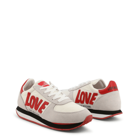 White Red Suede Sneakers - Apalipapa