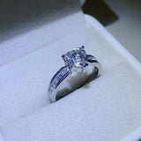 1 Carat Moissanite 925 Sterling Silver Ring - Apalipapa