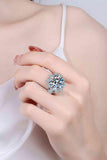 10 Carat Moissanite Flower-Shaped Ring - Apalipapa