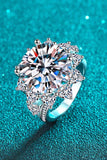 10 Carat Moissanite Flower-Shaped Ring - Apalipapa