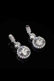 12 Carat Moissanite Platinum-Plated Drop Earrings - Apalipapa