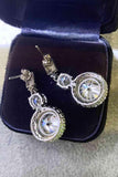 12 Carat Moissanite Platinum-Plated Drop Earrings - Apalipapa