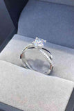 2 Carat Moissanite Crisscross 925 Sterling Silver Ring - Apalipapa