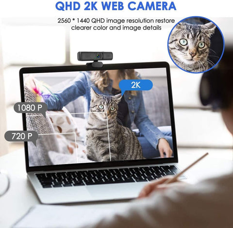 2K Webcam with Microphone - Apalipapa