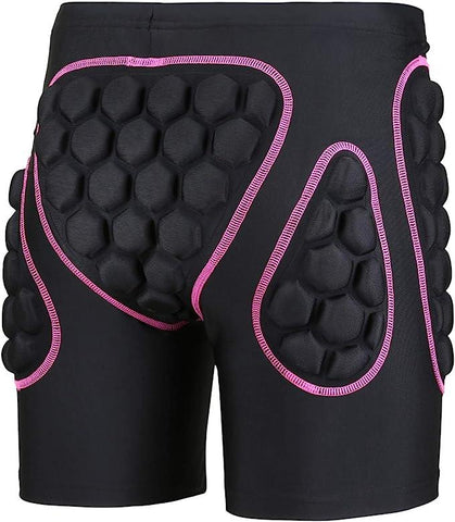 3D Padded Protective Shorts Hip Butt EVA Pad Short Pants Heavy Duty Gear Guard - Medium size - Apalipapa