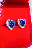 4 Carat Moissanite Heart-Shaped Stud Earrings - Apalipapa