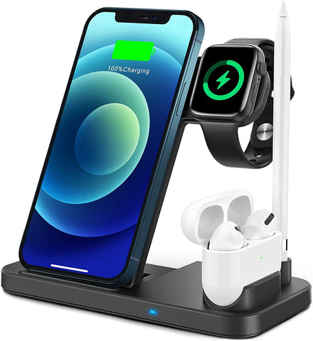 4 in 1 Wireless Charger, Apple Watch & AirPods & Pencil Charging Dock Station - Apalipapa