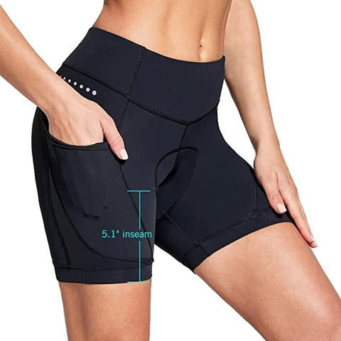 BALEAF Women's 4D Padded Bike Shorts Cycling Underwear with Padding Pockets - Apalipapa