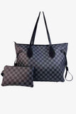 Checkered PVC Two-Piece Bag Set - Apalipapa