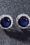 Contrast 2 Carat Moissanite Platinum-Plated Stud Earrings - Apalipapa