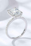 Emerald Cut 4 Carat Moissanite Side Stone Ring - Apalipapa