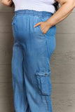 GeeGee Out Of Site Full Size Denim Cargo Pants - Apalipapa