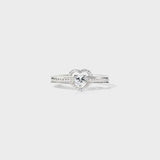 Heart Shape 925 Sterling Silver Ring - Apalipapa