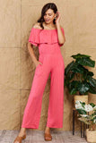 Heimish My Favorite Full Size Off-Shoulder Jumpsuit with Pockets - Apalipapa