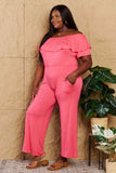 Heimish My Favorite Full Size Off-Shoulder Jumpsuit with Pockets - Apalipapa