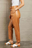 HEYSON Powerful You Full Size Faux Leather Paperbag Waist Pants - Apalipapa