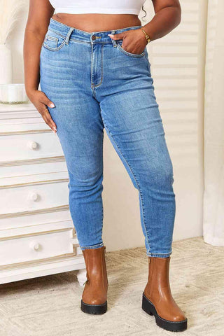 Judy Blue Full Size High Waist Skinny Jeans - Apalipapa